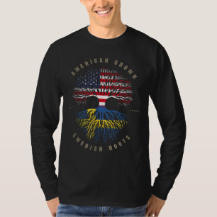 Amerikaanse Groot Zweden vlag T-shirt