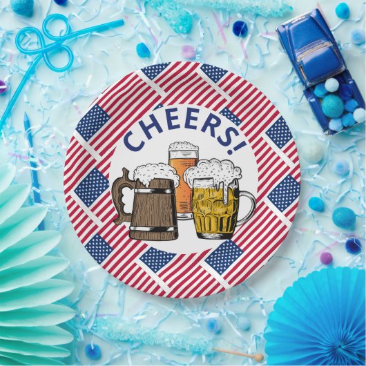 Amerikaanse grootoogtonijn papieren bordje (Feest)