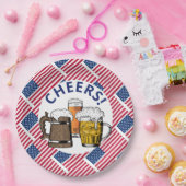 Amerikaanse grootoogtonijn papieren bordje (Feest)