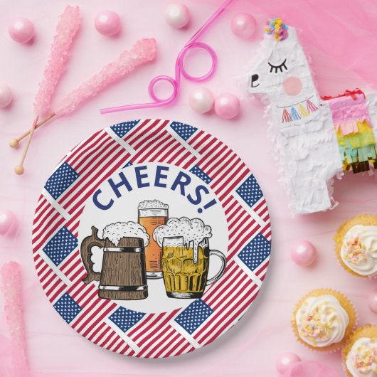 Amerikaanse grootoogtonijn papieren bordje (Feest)