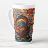 Amerikaanse grote latte Mok. Kleurrijke keramische Latte Mok (Linkerhoek)