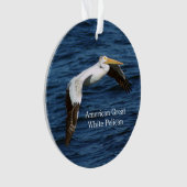Amerikaanse grote witte pekelacrylversiering ornament (voorkant)
