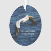 Amerikaanse grote witte pekelacrylversiering ornament (voorkant)