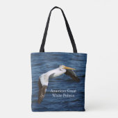 Amerikaanse Grote Witte Pelikaan over de hele canv Tote Bag (Achterkant)