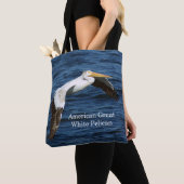 Amerikaanse Grote Witte Pelikaan over de hele canv Tote Bag (Dichtbij)