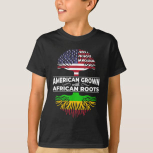 Amerikaanse Grown African Roots USA Flag Black His T-shirt
