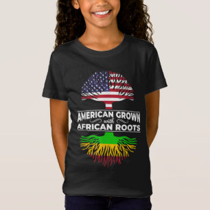 Amerikaanse Grown African Roots USA Flag Black His T-shirt