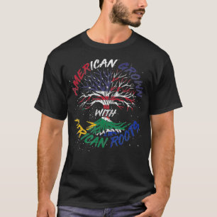 Amerikaanse Grown African Roots USA Flag Black His T-shirt