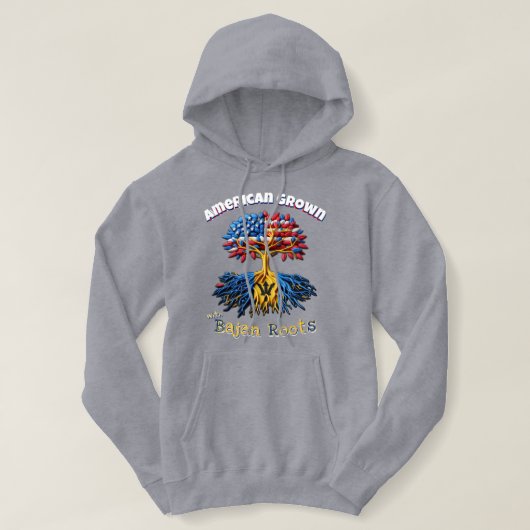 Amerikaanse Grown - Bajan Roots Hoodie (Design voorkant)