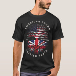 Amerikaanse Grown British Roots United KINGDOM Fla T-shirt