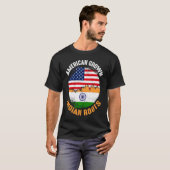 Amerikaanse Grown Indian Roots  vlaggen voor manne T-shirt (Voorkant volledig)