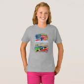 Amerikaanse Grown - Kittitian Roots Kinder T-shirt (Voorkant volledig)