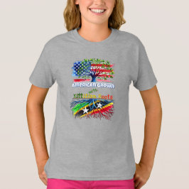 Amerikaanse Grown - Kittitian Roots Kinder T-shirt