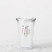Amerikaanse grunge vlag en adelaar acryl drinkbeker (Achterkant)