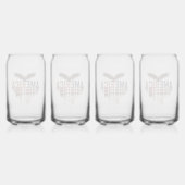 Amerikaanse grunge vlag en adelaar blikvorm glas (Voorkant)