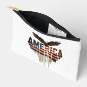 Amerikaanse grunge vlag en adelaar etui (Open)