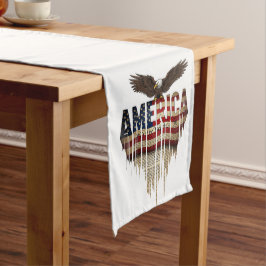 Amerikaanse grunge vlag en adelaar medium tafelloper