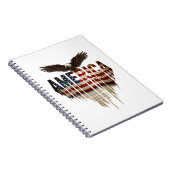 Amerikaanse grunge vlag en adelaar notitieboek (Rechterzijde)