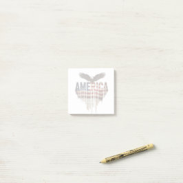 Amerikaanse grunge vlag en adelaar post-it® notes