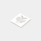Amerikaanse grunge vlag en adelaar post-it® notes (Schuin)