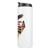 Amerikaanse grunge vlag en adelaar thermosbeker (Geroteerd rechts)