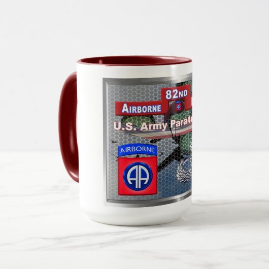 Amerikaanse Guardian 82e Airborne Division Mok (Voorkant links)