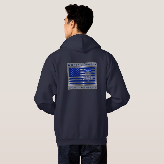 Amerikaanse Guardian Airborne Paratrooper Flag Hoodie (Achterkant volledig)