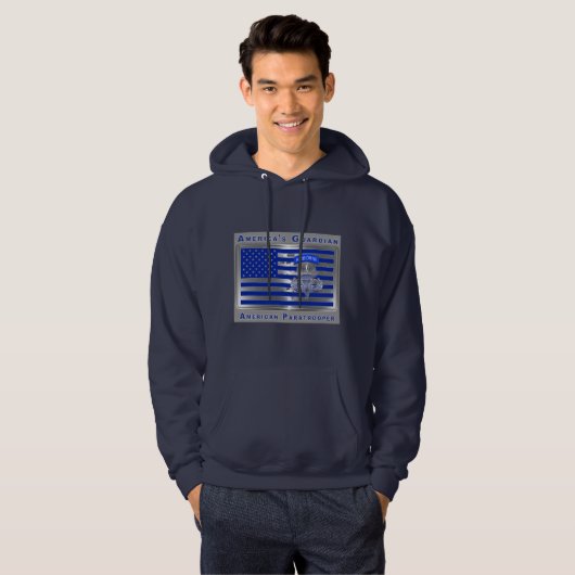 Amerikaanse Guardian Airborne Paratrooper Flag Hoodie (Voorkant volledig)