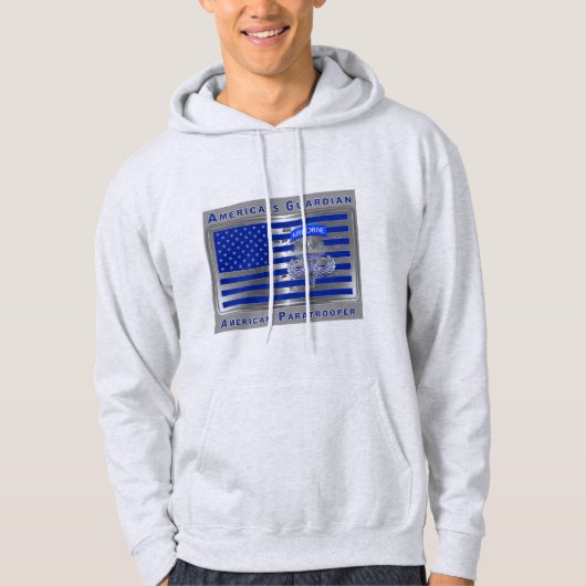 Amerikaanse Guardian Airborne Paratrooper Flag Hoodie (Voorkant)