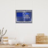 Amerikaanse Guardian Airborne Paratrooper Flag Poster (Keuken)