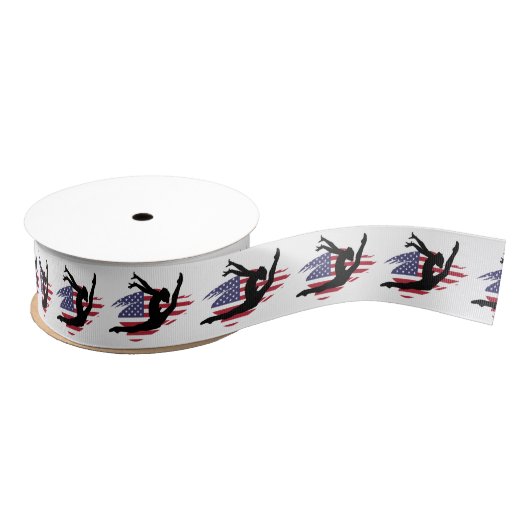 Amerikaanse Gymnast 1,5-inch Grosgrain lbon Grosgrain Lint (Spoel)