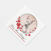 Amerikaanse haarloze terriër bruiloft servetten me (Hoek)