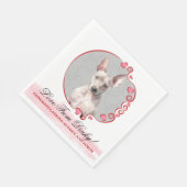 Amerikaanse haarloze terriër bruiloft servetten me (Hoek)