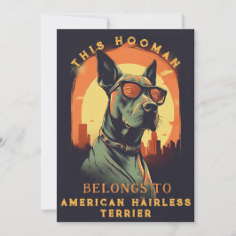 Amerikaanse haarloze terrier ouder gepersonaliseer aankondiging