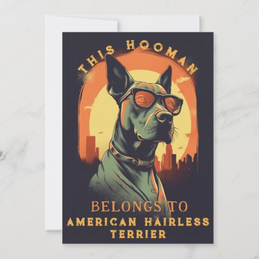 Amerikaanse haarloze terrier ouder gepersonaliseer aankondiging (Voorkant)