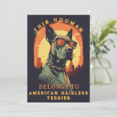 Amerikaanse haarloze terrier ouder gepersonaliseer aankondiging (Staand voorkant)