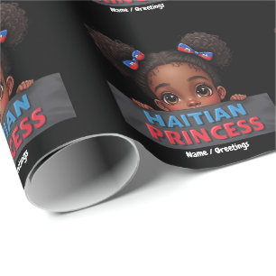Amerikaanse Haïtiaanse Vlag Dag Haïtiaanse Prinses Cadeaupapier