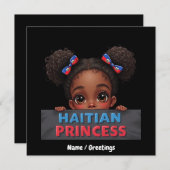 Amerikaanse Haïtiaanse Vlag Dag Haïtiaanse Prinses Kaart (Voorkant / Achterkant)
