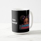 Amerikaanse Haïtiaanse Vlag Dag Haïtiaanse Prinses Koffiemok (Voorkant rechts)