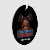Amerikaanse Haïtiaanse Vlag Dag Haïtiaanse Prinses Ornament (voorkant)