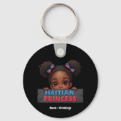 Amerikaanse Haïtiaanse Vlag Dag Haïtiaanse Prinses Sleutelhanger (Voorkant)
