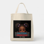 Amerikaanse Haïtiaanse Vlag Dag Haïtiaanse Prinses Tote Bag (Achterkant)