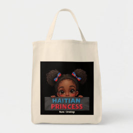 Amerikaanse Haïtiaanse Vlag Dag Haïtiaanse Prinses Tote Bag
