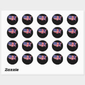 Amerikaanse Hammer Throwing American Flag Hammer T Ronde Sticker (Vel)