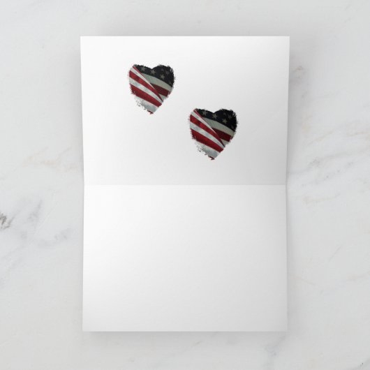 Amerikaanse Hart Vlag Kaart (Binnen)