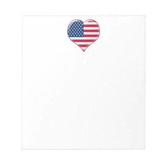 Amerikaanse hartkaart notitieblok