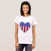 Amerikaanse hartvlag Patriotic T-Shirt (Voorkant volledig)