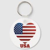 Amerikaanse hartvlag sleutelhanger (Voorkant)