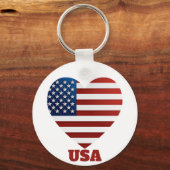 Amerikaanse hartvlag sleutelhanger (Achterkant)