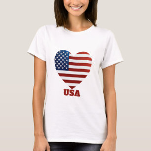Amerikaanse hartvlag t-shirt